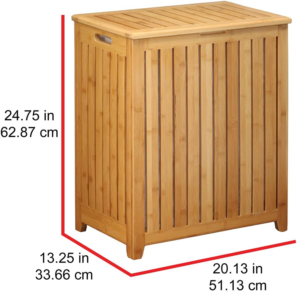 Oceanstar Spa-Style Bamboo Laundry Hamper