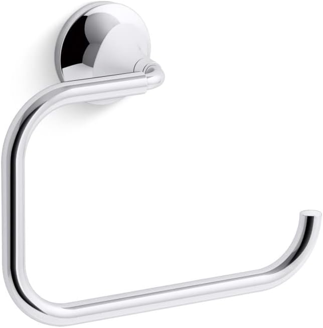 Kohler K27428-CP Tone 8-7/8" Wall Mounted Towel Ring Polished Chrome