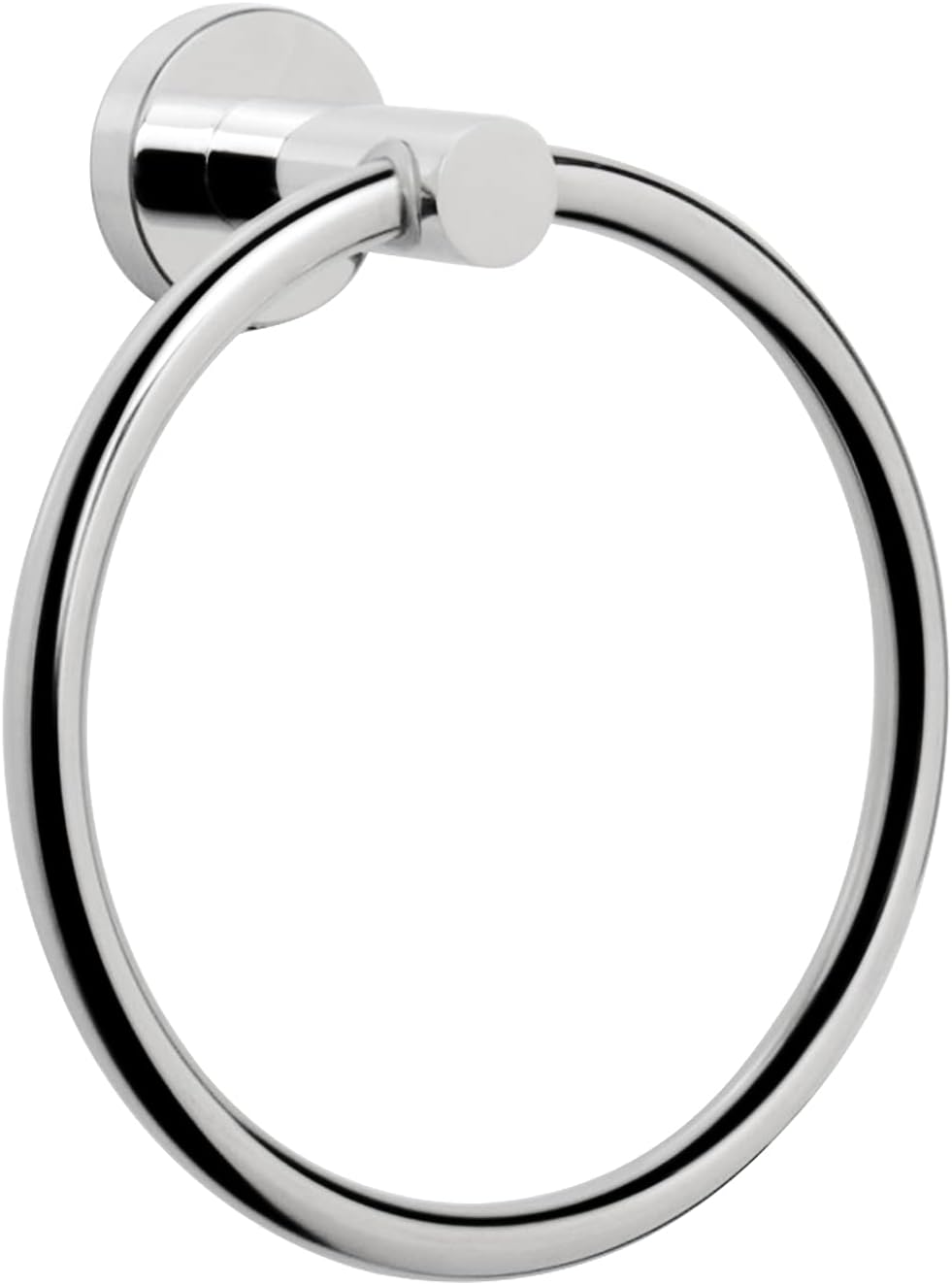 NearMoon Bath Towel Ring, Bathroom Hardware Accessories-Thicken Stainless Steel Hand Towel Holder for Bathroom, Modern Round Towel Hanger Wall Mounted (Chrome, 4 Pack)