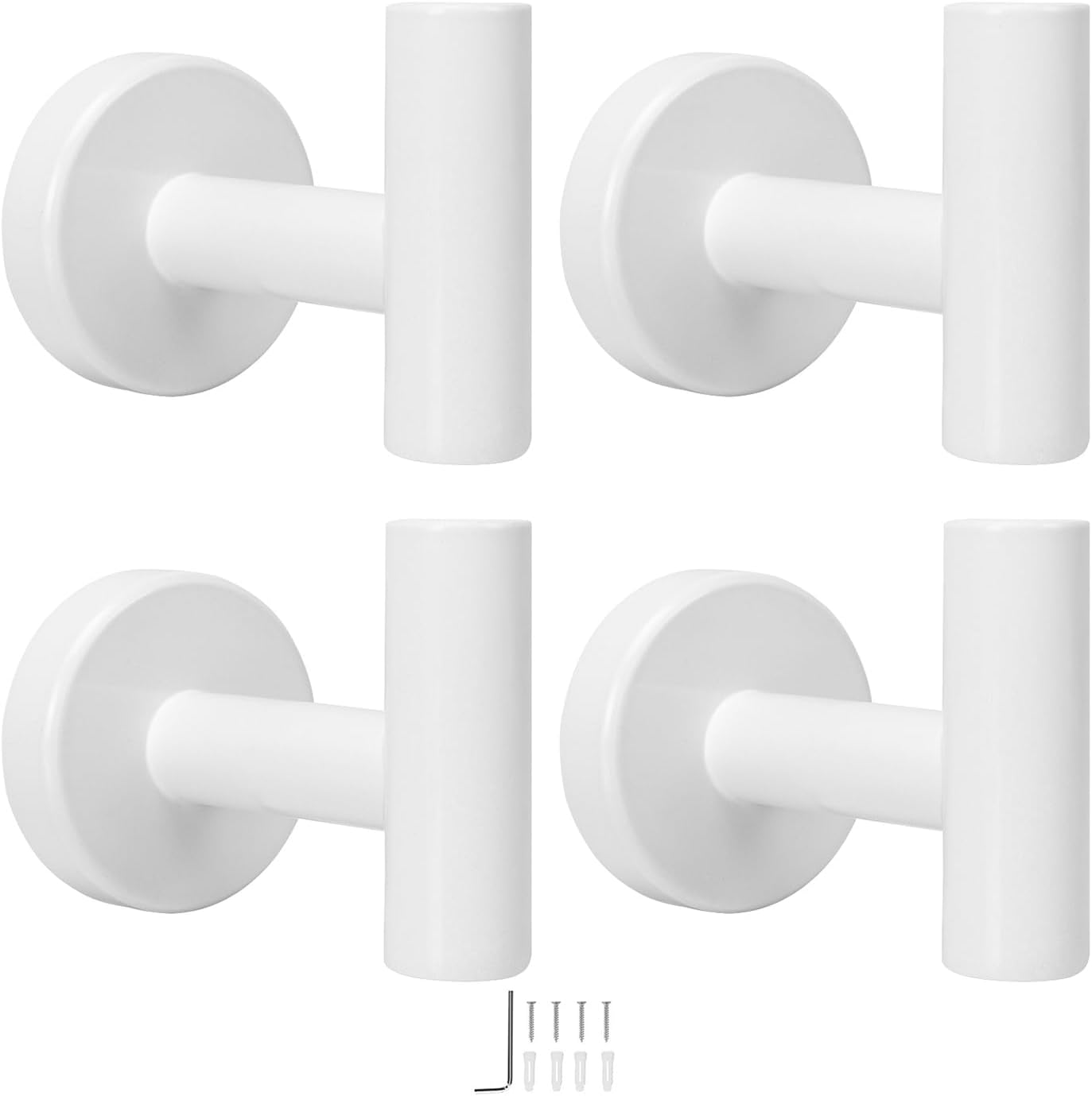 NearMoon Bath Towel Hooks- SUS 304 Stainless Steel Robe Hook Holder, Heavy Duty Coat Hook for Bathroom Livingroom Hotel Kitchen Garage, Wall Mounted (Brushed Nickel, 16 Pack)