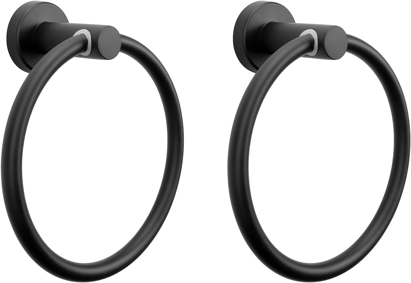 NearMoon Bath Towel Ring, Bathroom Hardware Accessories-Thicken Stainless Steel Hand Towel Holder for Bathroom, Modern Round Towel Hanger Wall Mounted (Chrome, 4 Pack)