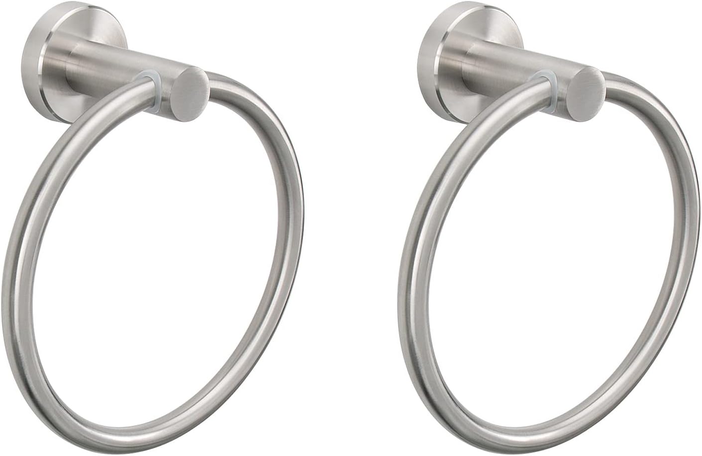 NearMoon Bath Towel Ring, Bathroom Hardware Accessories-Thicken Stainless Steel Hand Towel Holder for Bathroom, Modern Round Towel Hanger Wall Mounted (Chrome, 4 Pack)