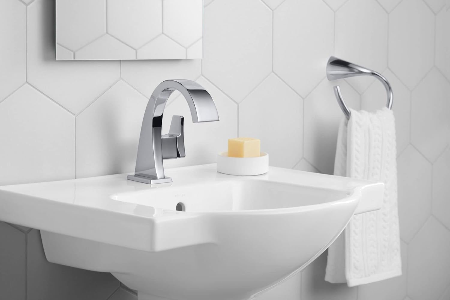 KOHLER Towel Ring, Bathroom-Towel Ring, Alteo Collection, Polished Chrome, K-37057-CP