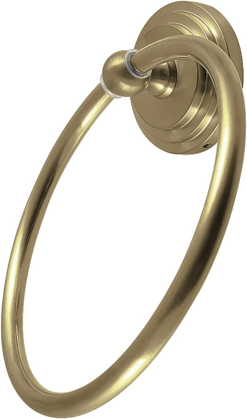 Kingston Brass BA2714PB Milano Towel-Ring, 6-Inch, Polished Brass
