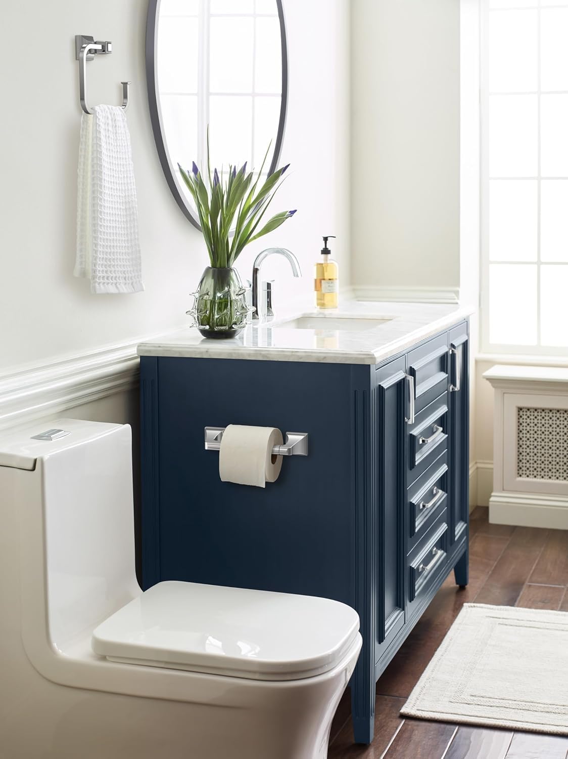 Amerock Mulholland Polished Nickel Open Towel Ring, BH36022PN