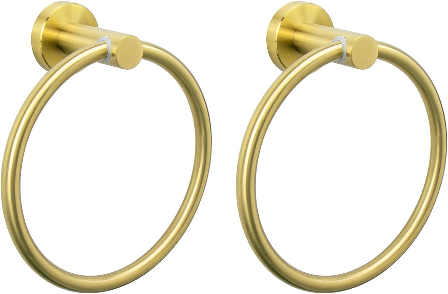 NearMoon Bath Towel Ring, Bathroom Hardware Accessories-Thicken Stainless Steel Hand Towel Holder for Bathroom, Modern Round Towel Hanger Wall Mounted (Chrome, 4 Pack)