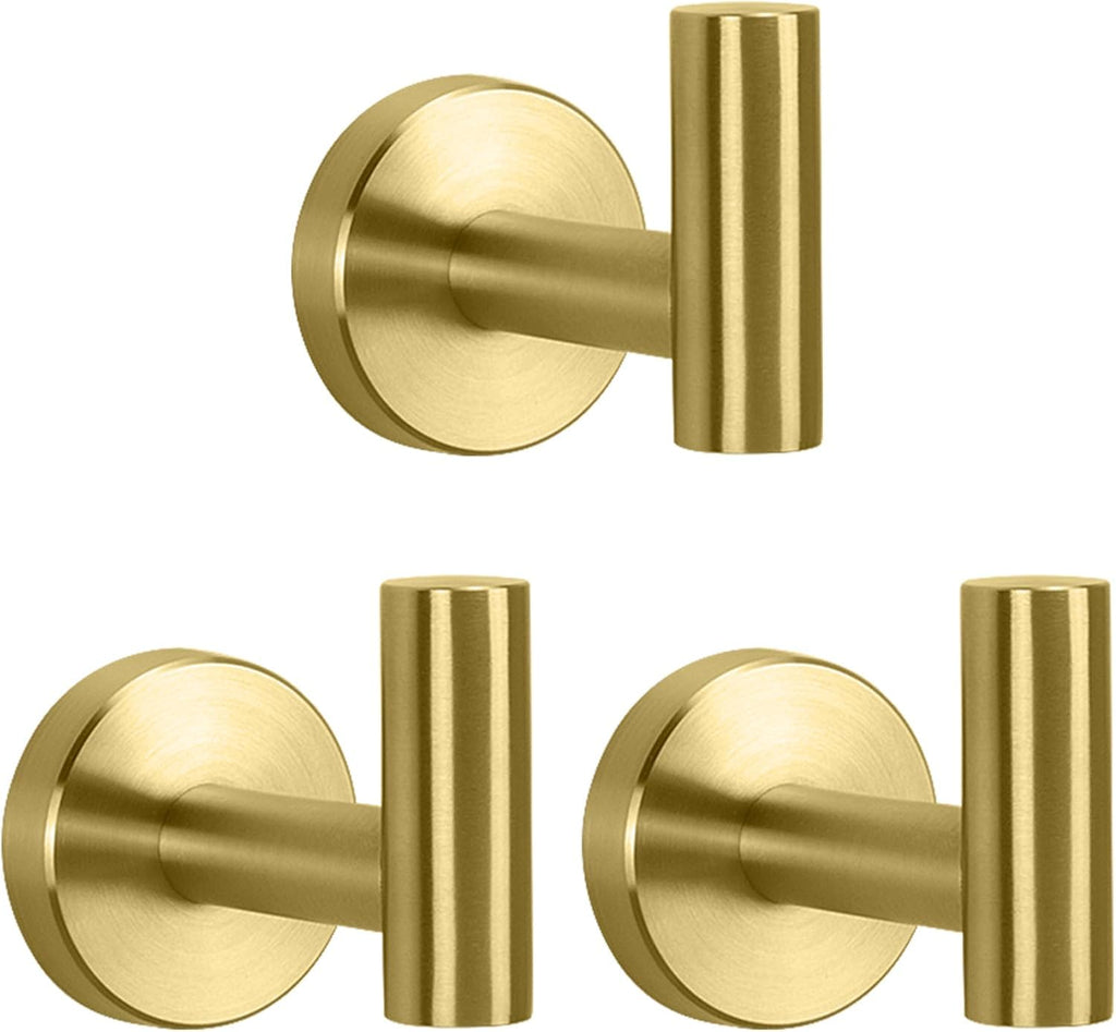 NearMoon Bath Towel Hooks- SUS 304 Stainless Steel Robe Hook Holder, Heavy Duty Coat Hook for Bathroom Livingroom Hotel Kitchen Garage, Wall Mounted (Brushed Nickel, 16 Pack)