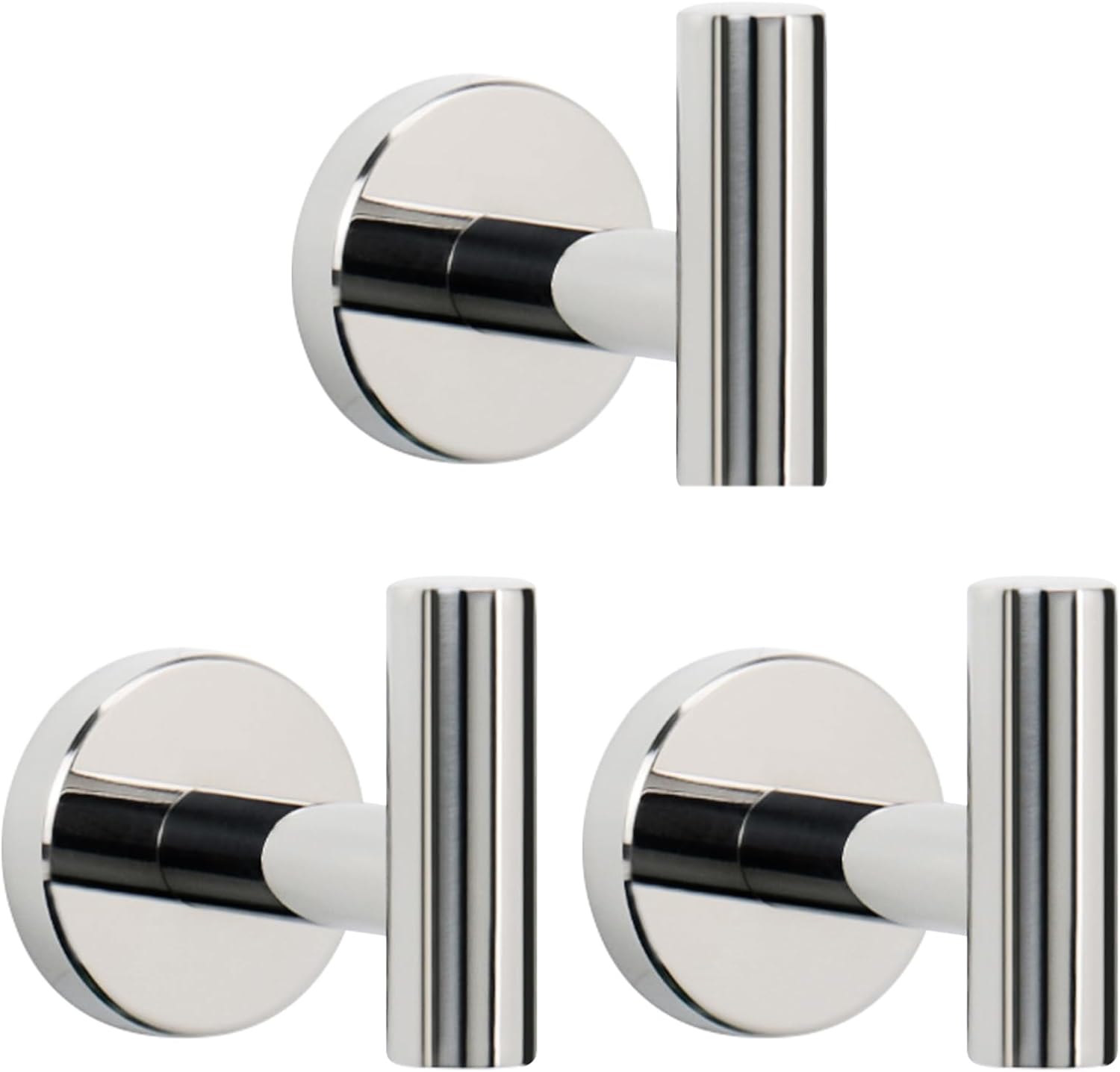 NearMoon Bath Towel Hooks- SUS 304 Stainless Steel Robe Hook Holder, Heavy Duty Coat Hook for Bathroom Livingroom Hotel Kitchen Garage, Wall Mounted (Brushed Nickel, 16 Pack)