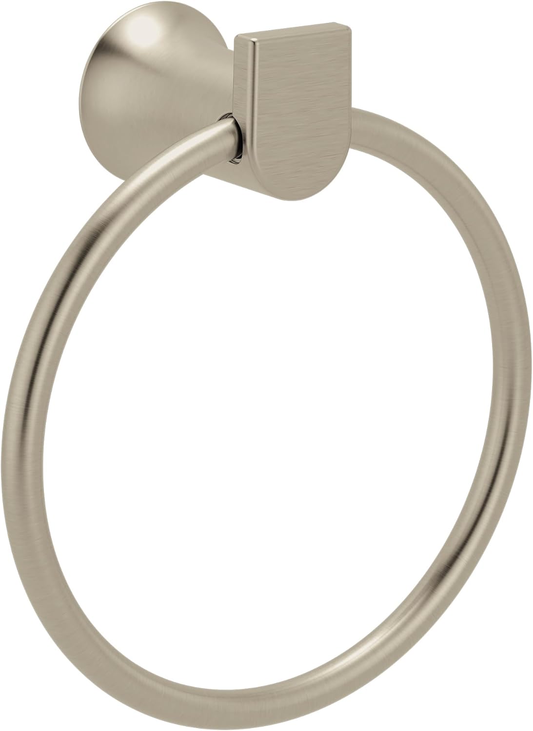 Moen Genta LX Brushed Nickel Modern Wall Mount Bathroom Hand Towel Ring, BH3885BN