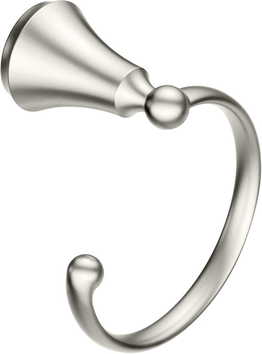 Moen YB5286BN Wynford Bathroom Hand Towel Ring, Brushed Nickel
