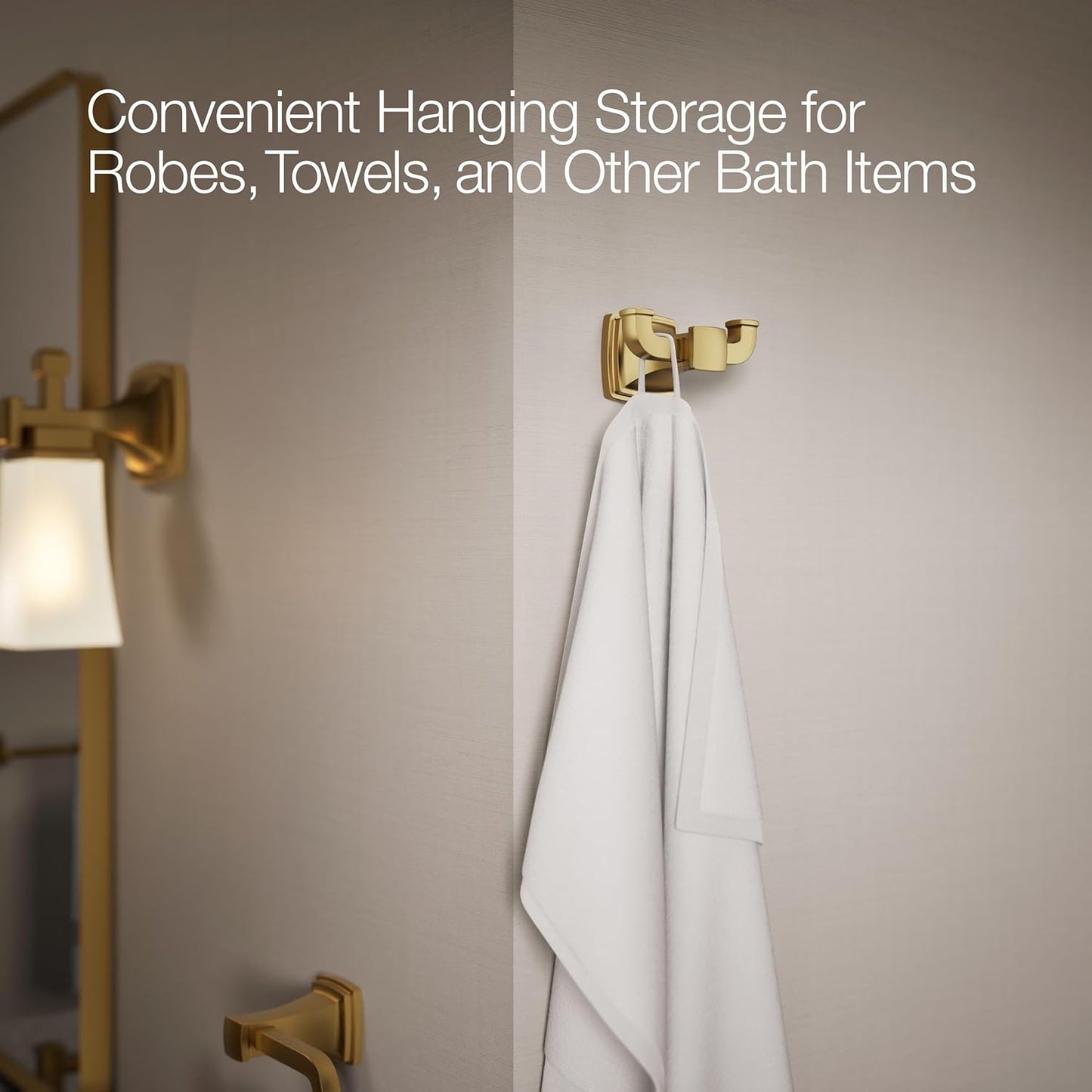 Kohler 27411-2MB Riff® Double Robe Hook, Vibrant Brushed Moderne Brass