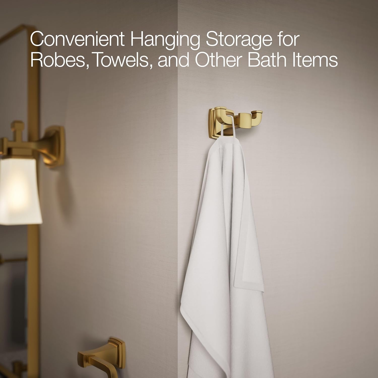 Kohler 27411-2MB Riff® Double Robe Hook, Vibrant Brushed Moderne Brass