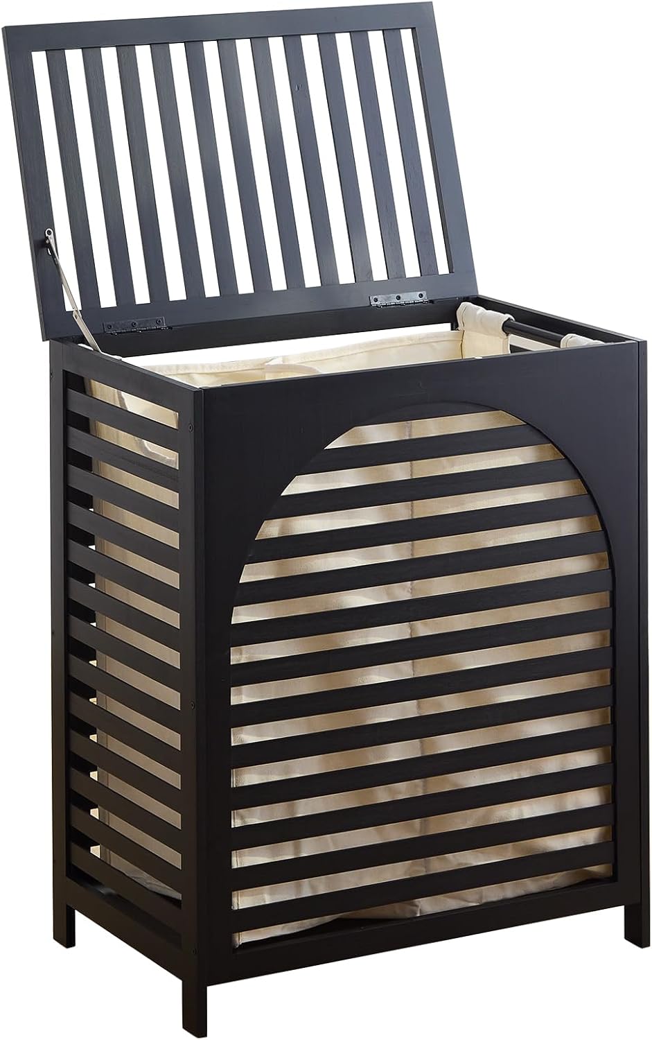 Laundry Hamper with Lid, Bamboo Clothes Laundry Basket with Handles, Removable 2-Section Liner bag, Hampers for Bedroom Aesthetic, Large Storage for Bath Towel, Sheets or Toys, Home (Natural)