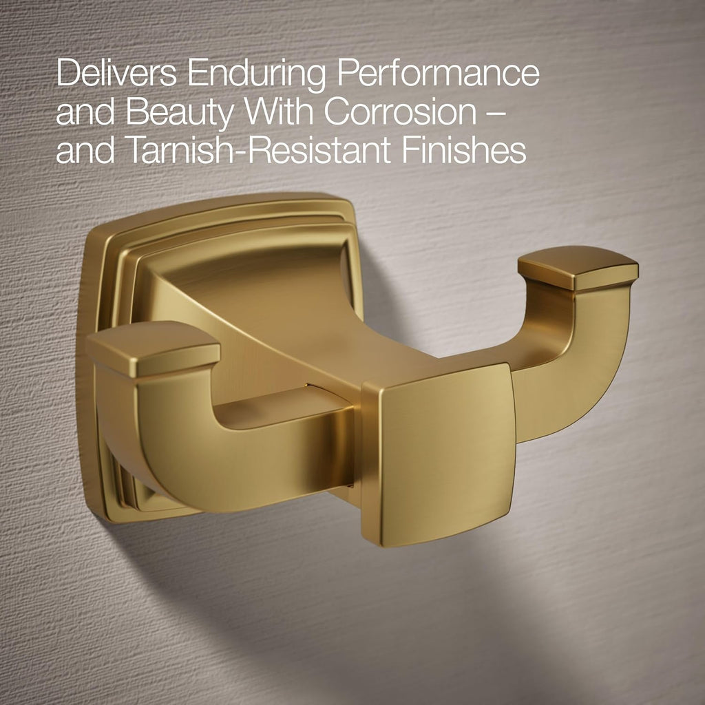Kohler 27411-2MB Riff® Double Robe Hook, Vibrant Brushed Moderne Brass